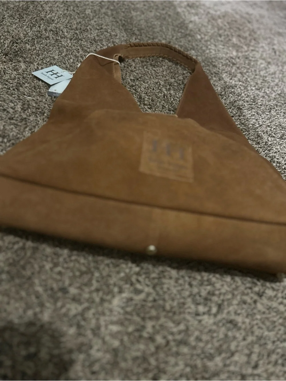 Haute Hippie Tan Suede Hobo Shoulder Bag